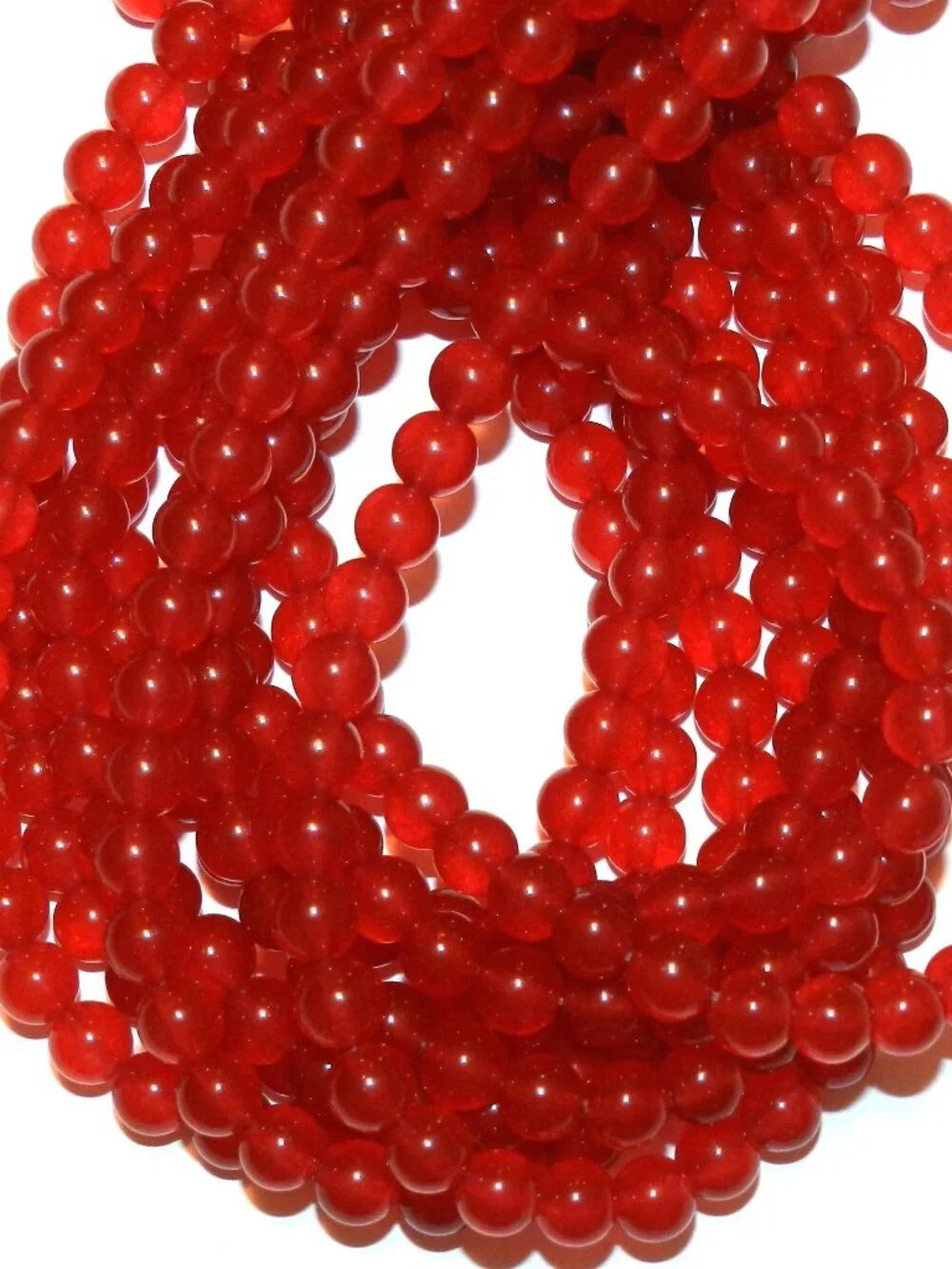 GR926 Red Malay Jade 8mm Round Quartz Gemstone Beads 15